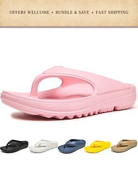 Orthotic Flip Flops with Arch Support Lightweight EVA Anti Slip Comfortable